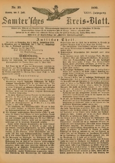 Samtersches Kreis-Blatt = Dziennik Powiatu Szamotulskiego 1890.07.02 Jg.36 Nr53