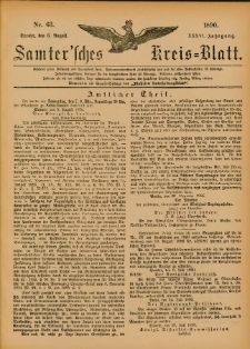 Samtersches Kreis-Blatt = Dziennik Powiatu Szamotulskiego 1890.08.06 Jg.36 Nr63