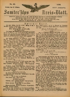 Samtersches Kreis-Blatt = Dziennik Powiatu Szamotulskiego 1890.10.22 Jg.36 Nr85