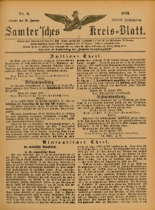 Samtersches Kreis-Blatt = Dziennik Powiatu Szamotulskiego 1891.01.28 Jg.37 Nr8