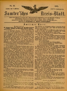 Samtersches Kreis-Blatt = Dziennik Powiatu Szamotulskiego 1891.02.07 Jg.37 Nr11