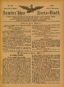 Samtersches Kreis-Blatt = Dziennik Powiatu Szamotulskiego 1891.02.21 Jg.37 Nr15