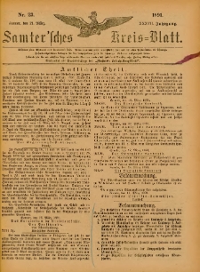 Samtersches Kreis-Blatt = Dziennik Powiatu Szamotulskiego 1891.03.21 Jg.37 Nr23