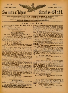 Samtersches Kreis-Blatt = Dziennik Powiatu Szamotulskiego 1891.05.06 Jg.37 Nr36