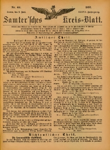 Samtersches Kreis-Blatt = Dziennik Powiatu Szamotulskiego 1891.06.03 Jg.37 Nr44