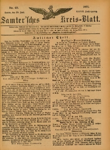 Samtersches Kreis-Blatt = Dziennik Powiatu Szamotulskiego 1891.06.20 Jg.37 Nr49
