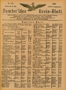 Samtersches Kreis-Blatt = Dziennik Powiatu Szamotulskiego 1891.07.04 Jg.37 Nr53