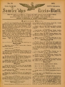 Samtersches Kreis-Blatt = Dziennik Powiatu Szamotulskiego 1891.07.11 Jg.37 Nr55