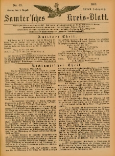 Samtersches Kreis-Blatt = Dziennik Powiatu Szamotulskiego 1891.08.01 Jg.37 Nr61