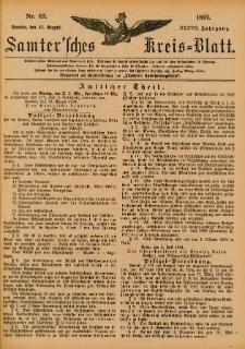 Samtersches Kreis-Blatt = Dziennik Powiatu Szamotulskiego 1891.08.15 Jg.37 Nr65