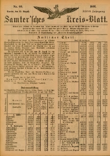 Samtersches Kreis-Blatt = Dziennik Powiatu Szamotulskiego 1891.08.19 Jg.37 Nr66