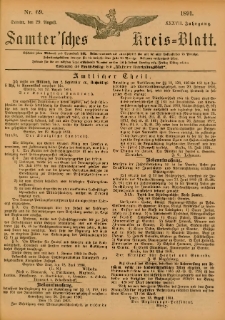 Samtersches Kreis-Blatt = Dziennik Powiatu Szamotulskiego 1891.08.29 Jg.37 Nr69
