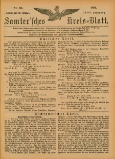 Samtersches Kreis-Blatt = Dziennik Powiatu Szamotulskiego 1891.10.28 Jg.37 Nr86