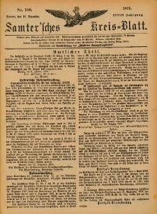 Samtersches Kreis-Blatt = Dziennik Powiatu Szamotulskiego 1891.12.16 Jg.37 Nr100