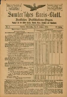 Samtersches Kreis-Blatt = Dziennik Powiatu Szamotulskiego 1902.01.09 Jg.48 Nr3