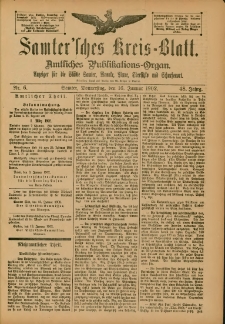 Samtersches Kreis-Blatt = Dziennik Powiatu Szamotulskiego 1902.01.16 Jg.48 Nr6