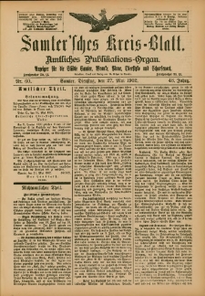 Samtersches Kreis-Blatt = Dziennik Powiatu Szamotulskiego 1902.05.27 Jg.48 Nr60