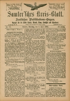 Samtersches Kreis-Blatt = Dziennik Powiatu Szamotulskiego 1902.06.03 Jg.48 Nr63