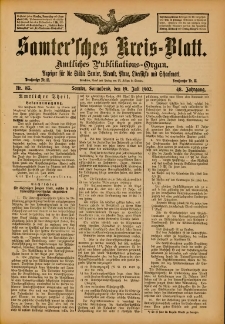 Samtersches Kreis-Blatt = Dziennik Powiatu Szamotulskiego 1902.07.19 Jg.48 Nr83