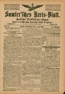 Samtersches Kreis-Blatt = Dziennik Powiatu Szamotulskiego 1902.07.31 Jg.48 Nr88