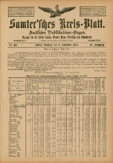 Samtersches Kreis-Blatt = Dziennik Powiatu Szamotulskiego 1902.09.09 Jg.48 Nr105