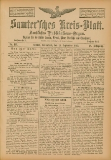 Samtersches Kreis-Blatt = Dziennik Powiatu Szamotulskiego 1902.09.13 Jg.48 Nr107