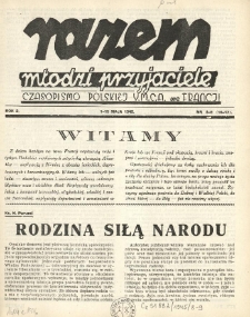 Razem Młodzi Przyjaciele : czasopismo Polskiej YMCA we Francji. 1945 R.2 Nr8-9
