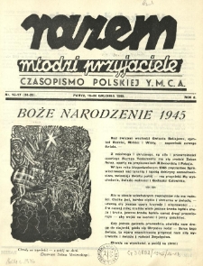 Razem Młodzi Przyjaciele : czasopismo Polskiej YMCA we Francji. 1945 R.2 Nr16-17