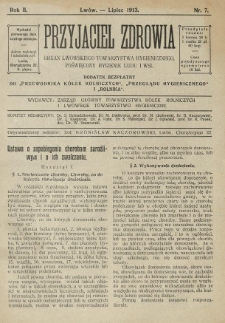 Przyjaciel Zdrowia. 1913 R.2 Nr7
