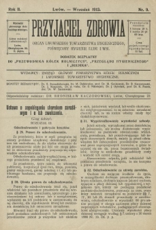 Przyjaciel Zdrowia. 1913 R.2 Nr9