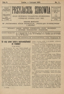 Przyjaciel Zdrowia. 1913 R.2 Nr11