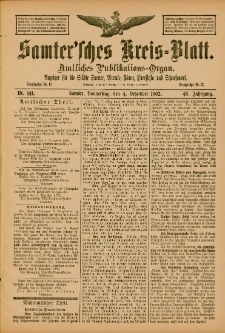 Samtersches Kreis-Blatt = Dziennik Powiatu Szamotulskiego 1902.12.04 Jg.48 Nr141