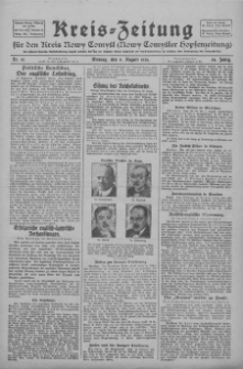 Kreis-Zeitung für d. Kreis Nowy-Tomysl: zugl. Nowy-Tomysler Hopfenzeitung 1929.08.05 Jg.54 Nr91