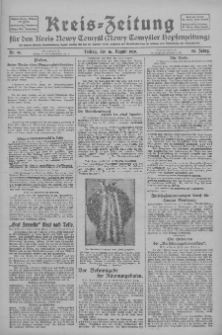 Kreis-Zeitung für d. Kreis Nowy-Tomysl: zugl. Nowy-Tomysler Hopfenzeitung 1929.08.16 Jg.54 Nr96