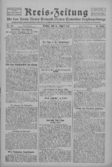 Kreis-Zeitung für d. Kreis Nowy-Tomysl: zugl. Nowy-Tomysler Hopfenzeitung 1929.08.26 Jg.54 Nr100