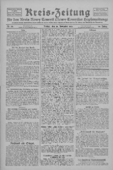 Kreis-Zeitung für d. Kreis Nowy-Tomysl: zugl. Nowy-Tomysler Hopfenzeitung 1929.11.29 Jg.54 Nr141