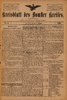 Kreisblatt des Bomster Kreises 1902.01.07 No.2