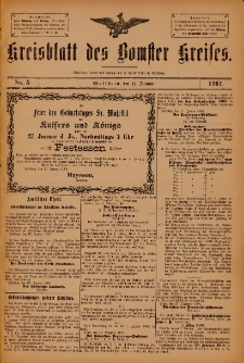 Kreisblatt des Bomster Kreises 1902.01.17 No.5