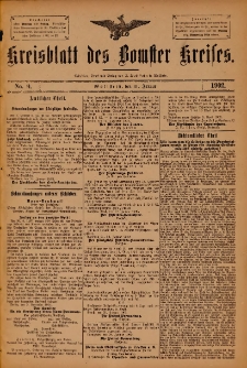 Kreisblatt des Bomster Kreises 1902.01.31 No.9