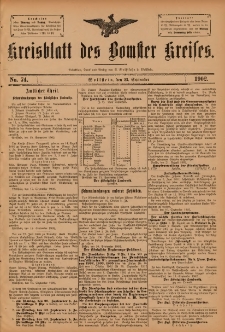 Kreisblatt des Bomster Kreises 1902.09.23 No.74
