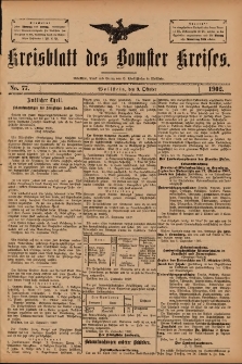 Kreisblatt des Bomster Kreises 1902.10.03 No.77