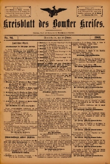 Kreisblatt des Bomster Kreises 1902.10.28 No.84