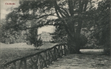 Chobienice. [Pałac Mielżyńskich - elewacja ogrodowa i fragment parku].