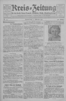 Kreis-Zeitung für d. Kreis Nowy-Tomysl: zugl. Nowy-Tomysler Hopfenzeitung 1931.02.05 Jg.56 Nr15