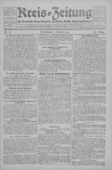 Kreis-Zeitung für d. Kreis Nowy-Tomysl: zugl. Nowy-Tomysler Hopfenzeitung 1931.02.07 Jg.56 Nr16