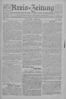 Kreis-Zeitung für d. Kreis Nowy-Tomysl: zugl. Nowy-Tomysler Hopfenzeitung 1931.04.02 Jg.56 Nr39