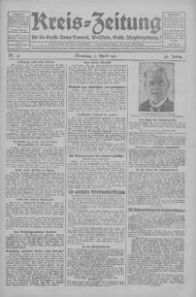 Kreis-Zeitung für d. Kreis Nowy-Tomysl: zugl. Nowy-Tomysler Hopfenzeitung 1931.04.07 Jg.56 Nr41