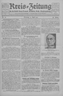 Kreis-Zeitung für d. Kreis Nowy-Tomysl: zugl. Nowy-Tomysler Hopfenzeitung 1931.04.14 Jg.56 Nr44