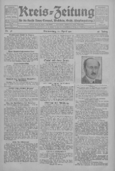 Kreis-Zeitung für d. Kreis Nowy-Tomysl: zugl. Nowy-Tomysler Hopfenzeitung 1931.04.23 Jg.56 Nr48