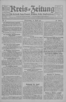 Kreis-Zeitung für d. Kreis Nowy-Tomysl: zugl. Nowy-Tomysler Hopfenzeitung 1931.04.30 Jg.56 Nr51